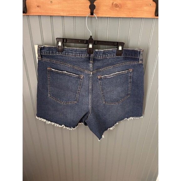 Abercrombie & Fitch The Dad short‎ high rise  Denim  sz 34 18 PLUS Cut Off Boho - Picture 3 of 7